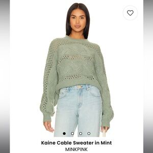 NWOT MINKPINK green sweater